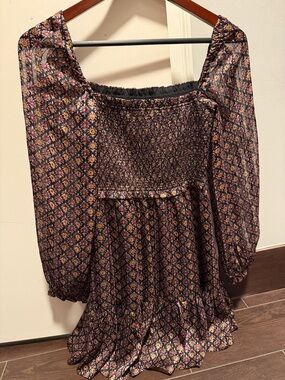 Long sleeve mini dress